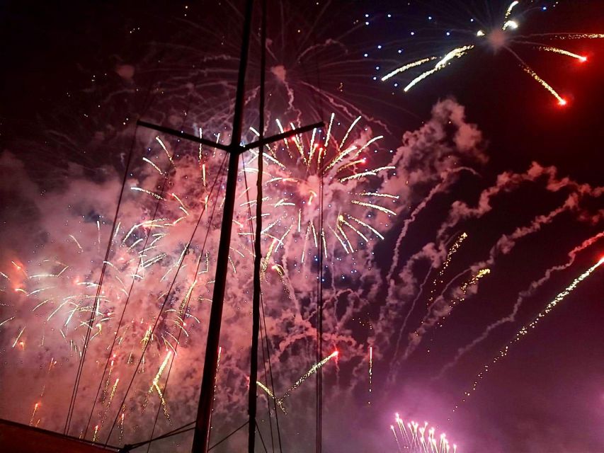 New Years Eve Fireworks Sail With Sparkling Wine - Key Points