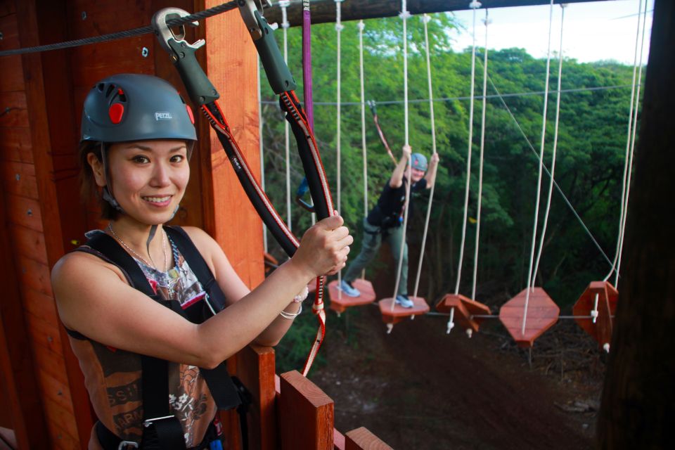 Oahu: Aerial Adventure, Climbing, & Freefall Experience - Key Points