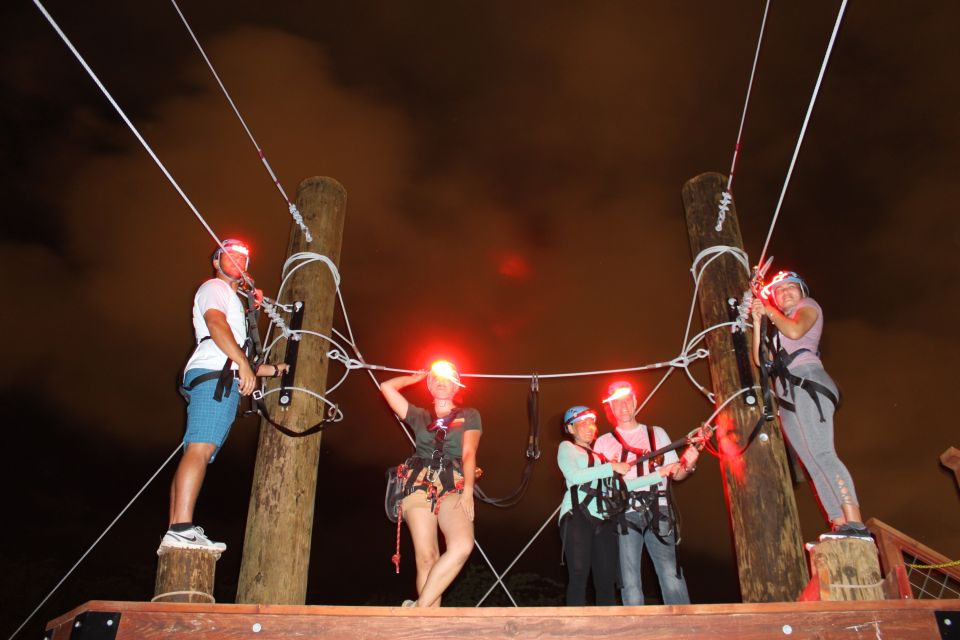 Oahu: Night Zipline Adventure (3 Lines) - Key Points