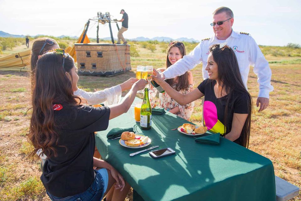 Phoenix: Hot Air Balloon Ride With Champagne and Catering - Key Points