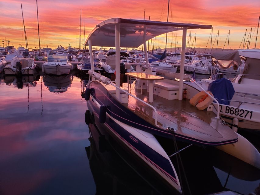 Private Catamaran Trip in the Bay of Juan Les Pins at Sunset - Key Points