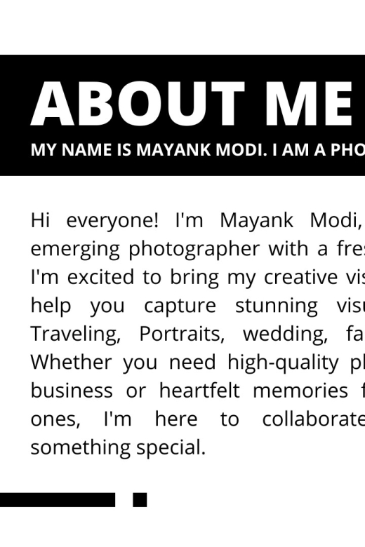 Professional Photoshoot With Mayank Modi - Key Points