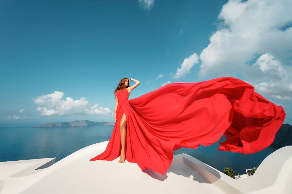 Santorini: Flying Dress Photoshoot - Key Points