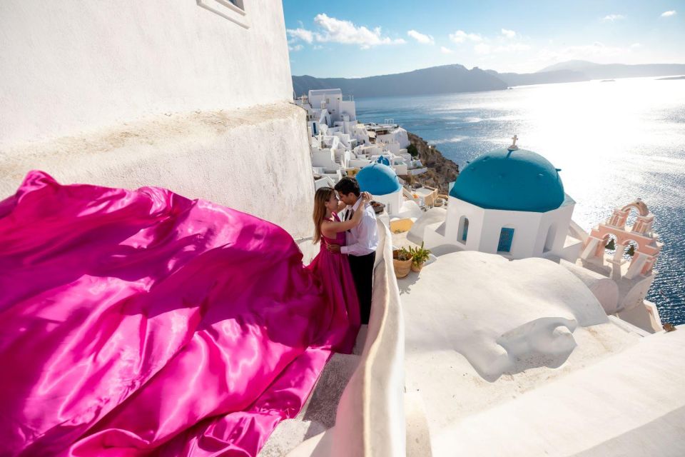 Santorini: Unique Flying Dress Photoshoot Experience - Key Points