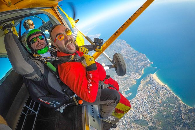 Tandem Skydiving 15,000ft - W/ Shuttle From Faro - Key Points