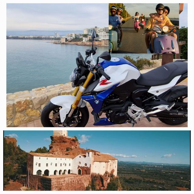 Tour Scooter 125 Guided Cambrils to Red Hills 2h With Pickup - Key Points