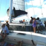 Catamaran Party Cruise To Nevis From St Kitts With Transfer From Frigate Bay Minimum Passenger Requirements