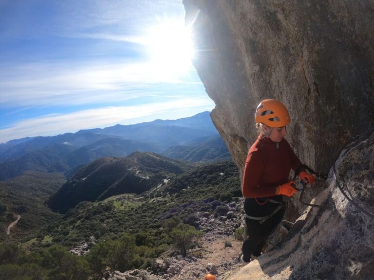 From Estepona: Benalauria Via Ferrata Climbing Tour Tour Overview