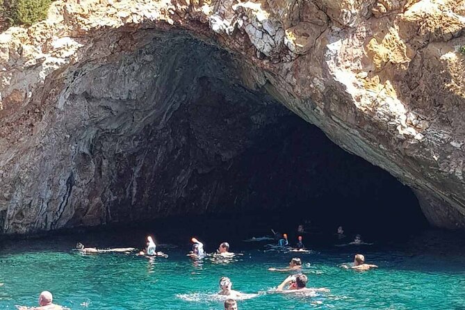 Koufonissia & Rina Cave With Bbq Lunch Observing Marine Life And Dolphin Watching