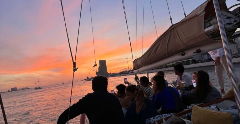 Lisbon: Sunset Boat Cruise Tour With Drinks Tour Overview