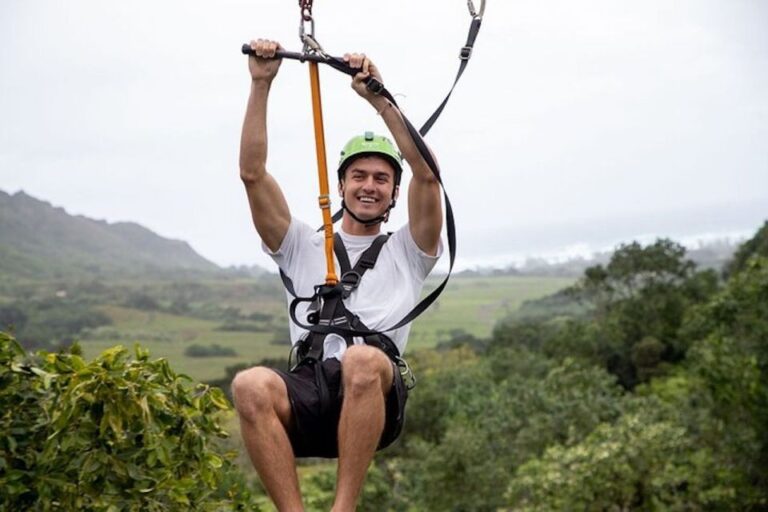 Oahu: Kualoa Jurassic Valley Zipline Tour Explore Jurassic Valley