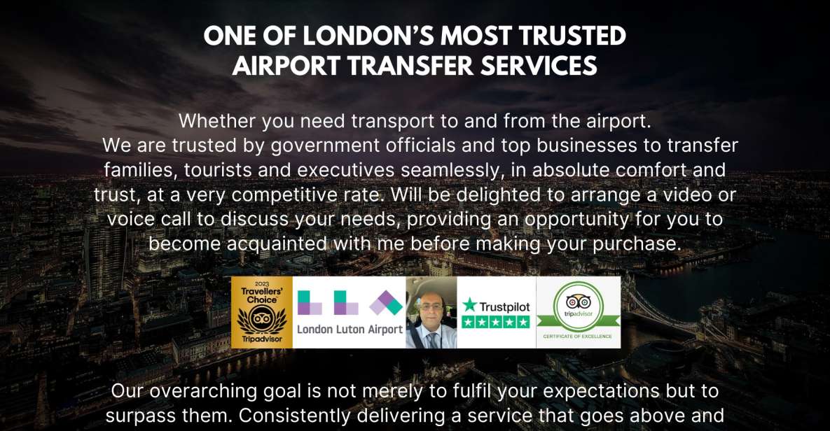 Luton Airport - Private Transfer - Pickup & Return - Pricing Details