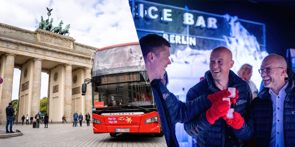 Berlin: Hop-On Hop-Off Bus and Icebar Ticket Combo - Audio Guide in 15 Languages