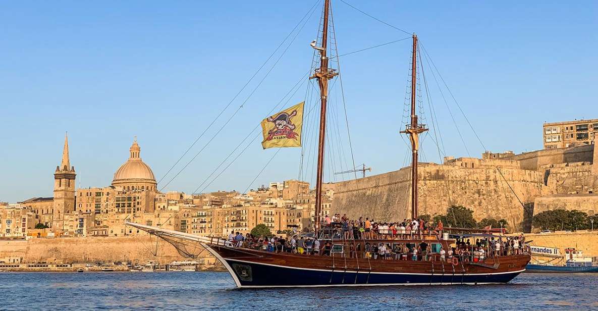 Malta: Lazy Pirate Boat Party With Drinks & Food - Booking and Reservation