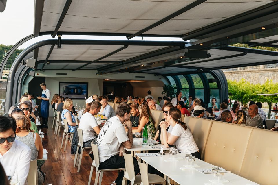 Prague: Sightseeing Dinner Cruise on Open-Top Glass Boat - Onboard Experience