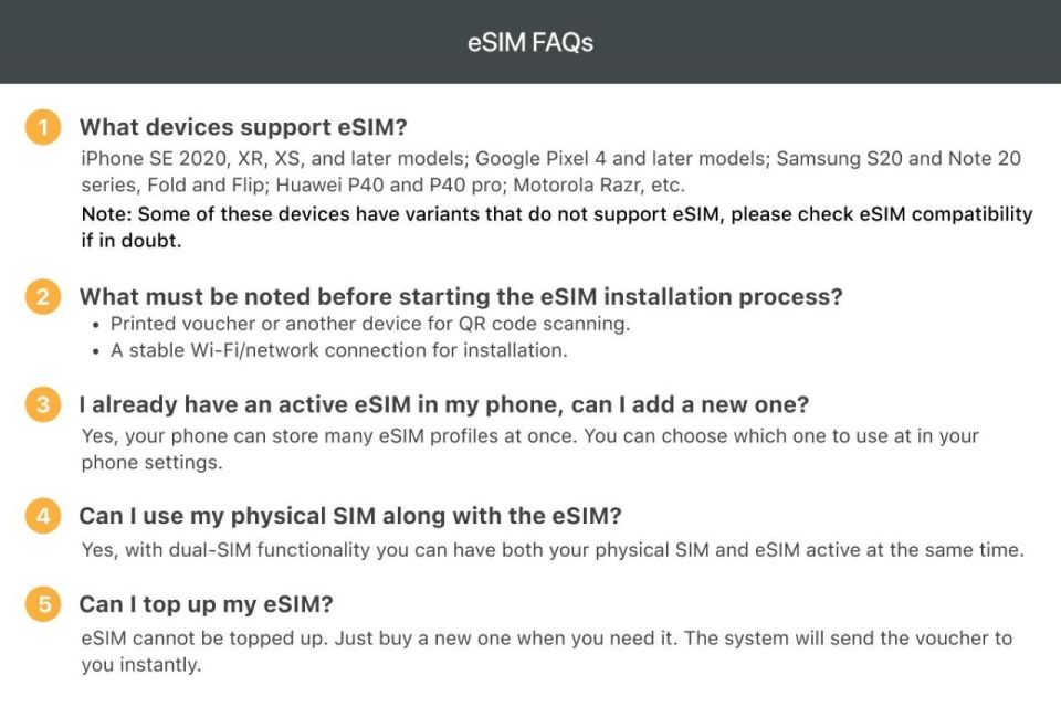 Albania/Europe: Esim Mobile Data Plan - Coverage and Compatibility Requirements