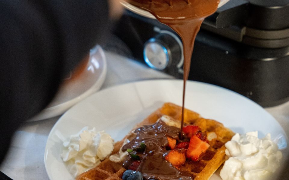 Bruges: Belgian Waffles N Coffee Breakfast: All You Can Eat - Customizable Toppings