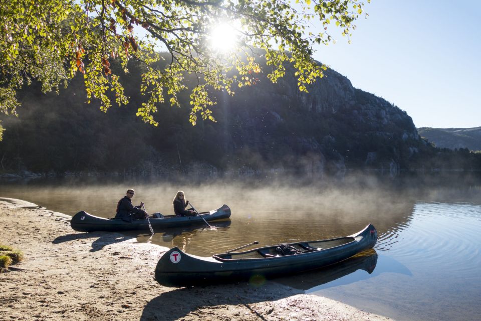 Preikestolen Hidden Trail Hike + Canoe Trip - Marveling at Preikestolens Grandeur