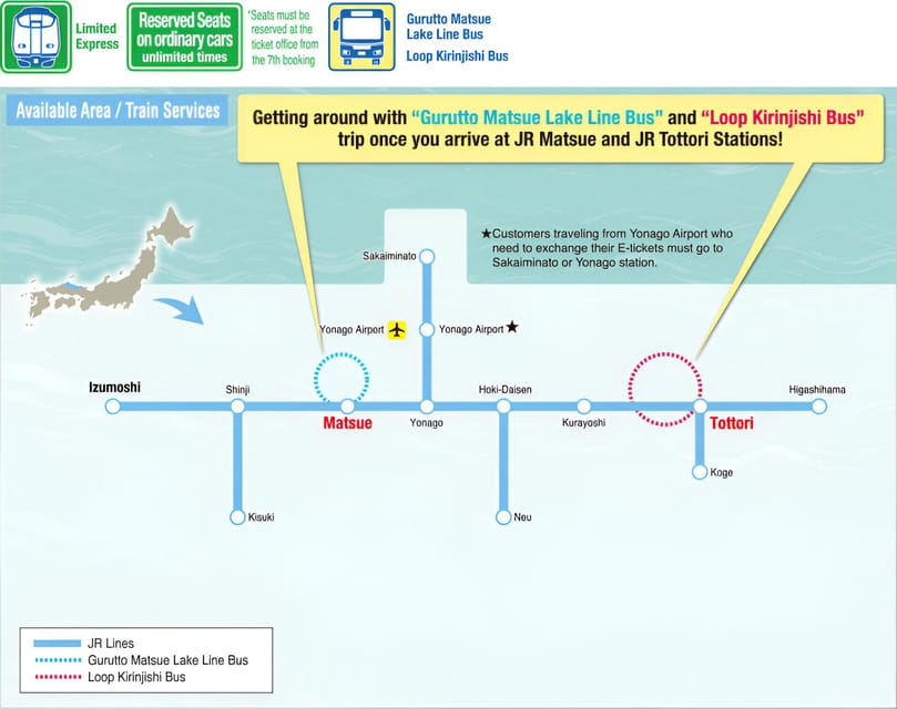 JR West: Tottori-Matsue Pass - Conditions and Policies