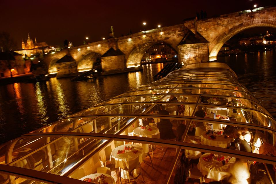 Prague: Sightseeing Dinner Cruise on Open-Top Glass Boat - Frequently Asked Questions