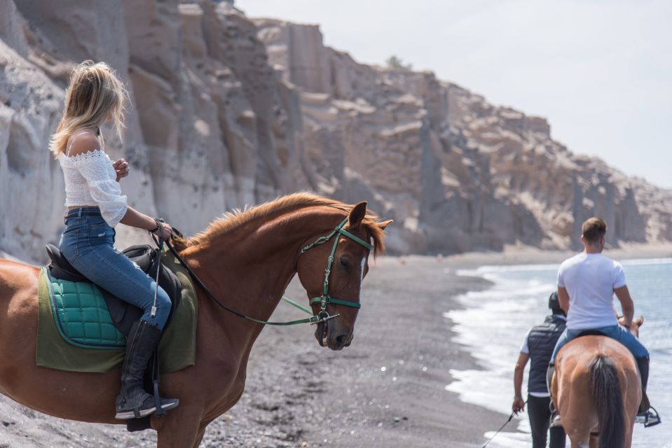 Santorini: Horse Riding Trip to Black Sandy Beach - Frequently Asked Questions