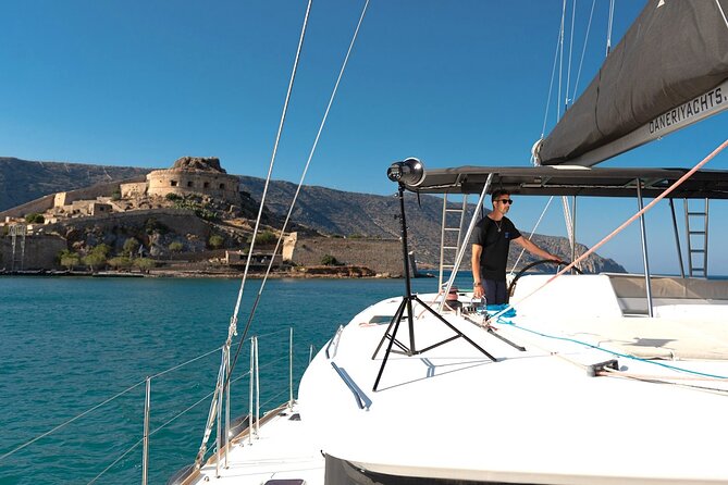 Agios Nikolaos Morning Catamaran Cruise in Mirabello With Lunch - Key Points