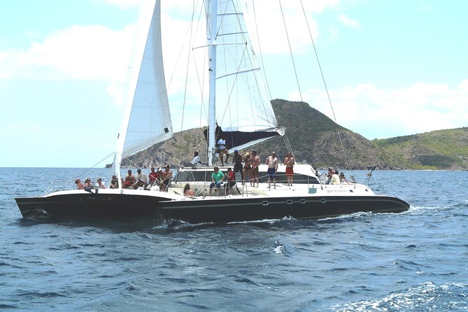 Catamaran Party Cruise to Nevis From St Kitts With Transfer From Frigate Bay - Included in the Experience