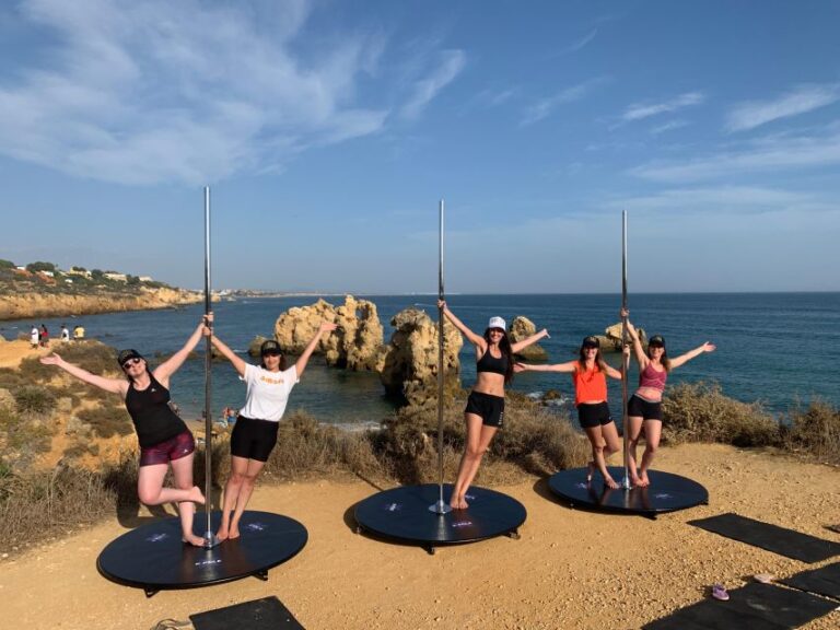 Algarve: Ocean View Pole Dance Experience With Prosecco Unique Beginner Pole Dance Lesson