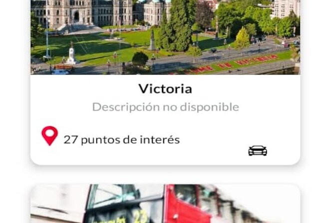 APP Self-Guided Routes Victoria With Audio Guide - Meeting and Pickup Details