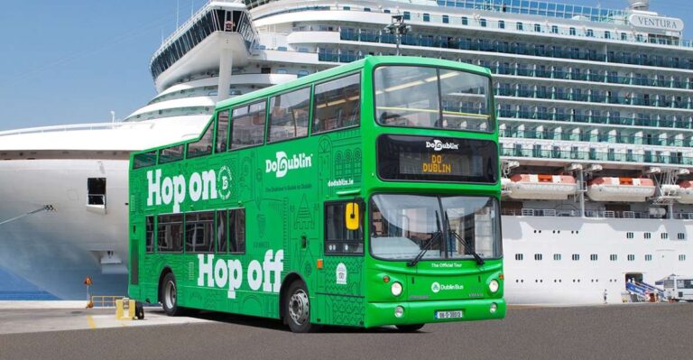 Dublin: Cruise Excursion Hop On Hop Off Tour & Rail Ticket Tour Overview