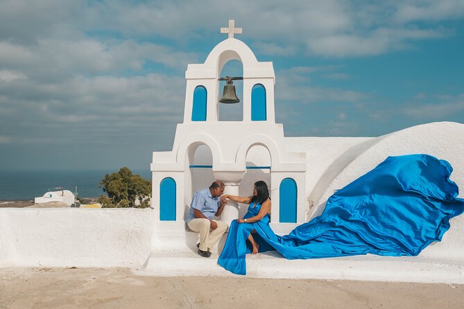 Flying Dress Photoshoot Santorini Included Services And Pricing