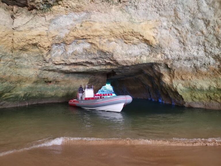 From Albufeira: Benagil Caves And Dolphins Guided Boat Tour Tour Overview And Details