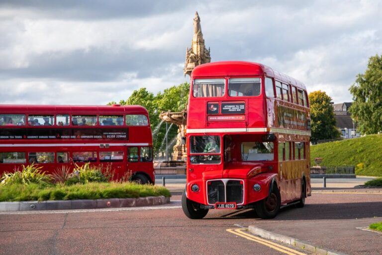 Glasgow: Vintage Bus Tour With Afternoon Tea Or Gin Activity Overview