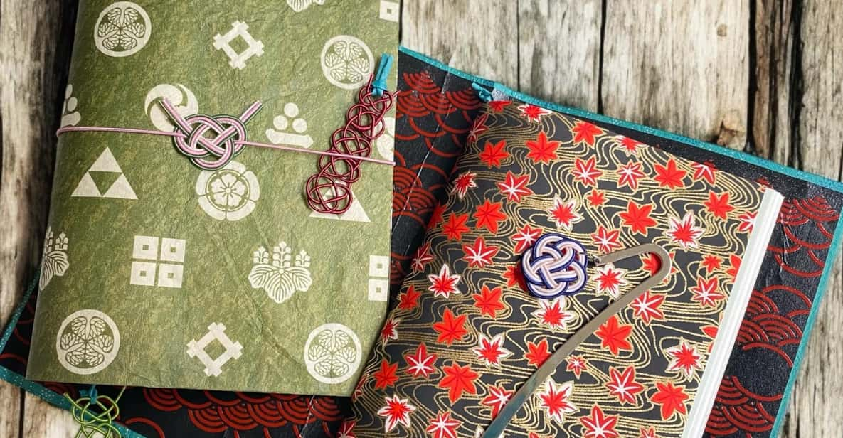 Japanese Paper Notebook and Mizuhiki Belt Bookmark Workshop - Washi Notebook Making