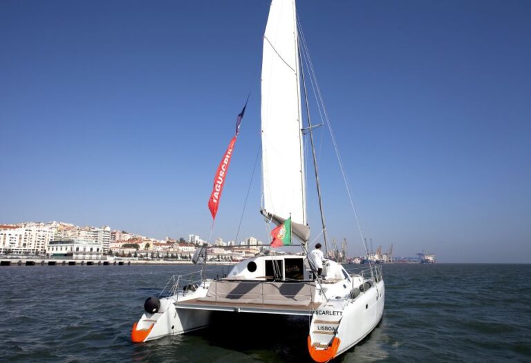 Lisbon 1h Private Tour By Sailboat / Sail Or Power Catamaran Belem Tower Sightseeing Cruise