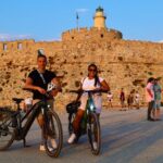 Mediaeval Rhodes E Bike Highlights Photo Tour Morning/sunset Mandraki Harbor And Fort Of St. Nicholas