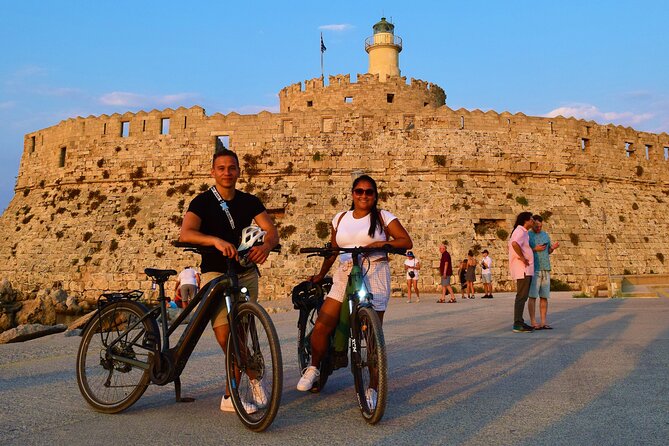 Mediaeval Rhodes E-bike Highlights Photo Tour Morning/Sunset - Mandraki Harbor and Fort of St. Nicholas