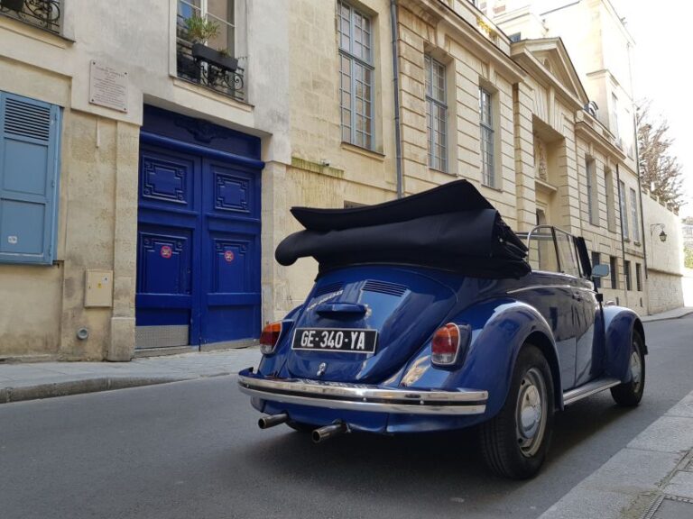 Paris: Private Guided City Tour By Classic Convertible Car Explore Paris In Style