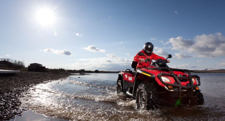 Reykjavik: 3 Hour Volcanic Springs Quad Bike Tour Breathtaking Icelandic Landscapes