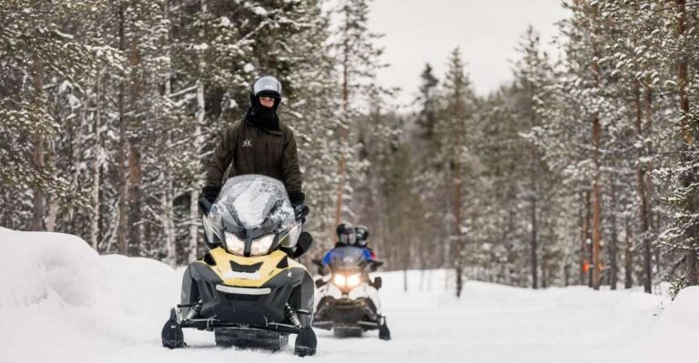 Rovaniemi: Arctic Circle Family Friendly Snowmobile Tour Adrenaline Filled Snowmobile Ride