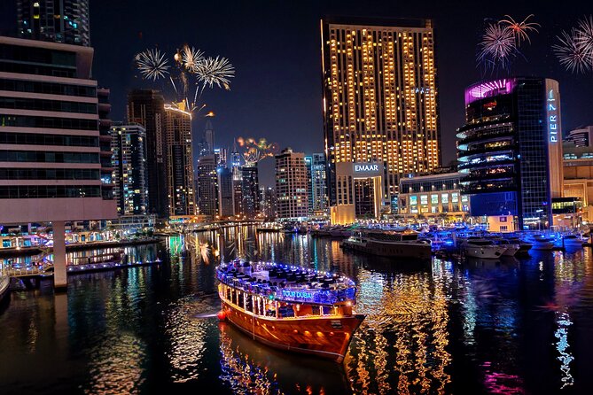 Dubai Marina Royal Dinner Dhow Cruise Including Transfers - Culinary Delights on the Menu