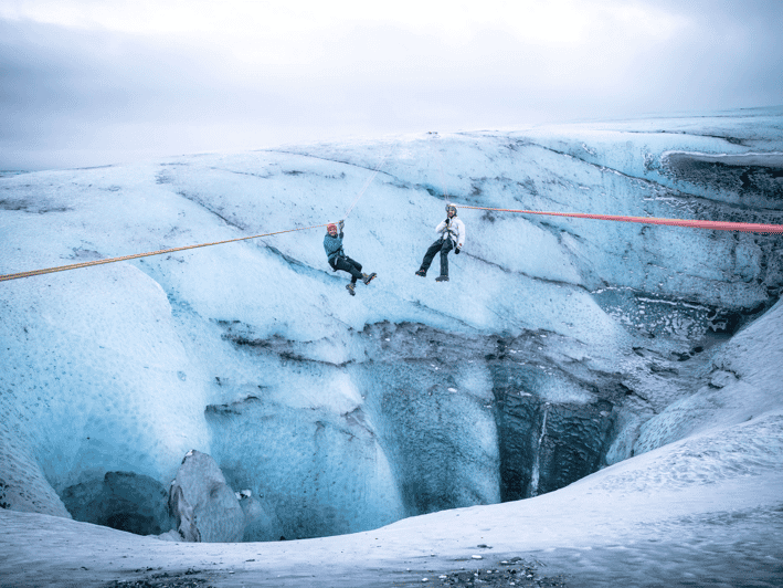 Iceland: Glacier Zip Line Tour With Hike or Ice Cave Visit - Hiking on the Glacier