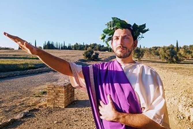 Private Theatrical Journey With Roman Emperor in Italica - Private Transportation Provided