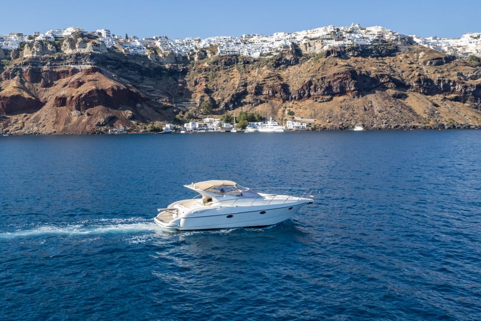 Santorini: Private Yacht Cruise With Open Bar and Meal - Itinerary and Experiences