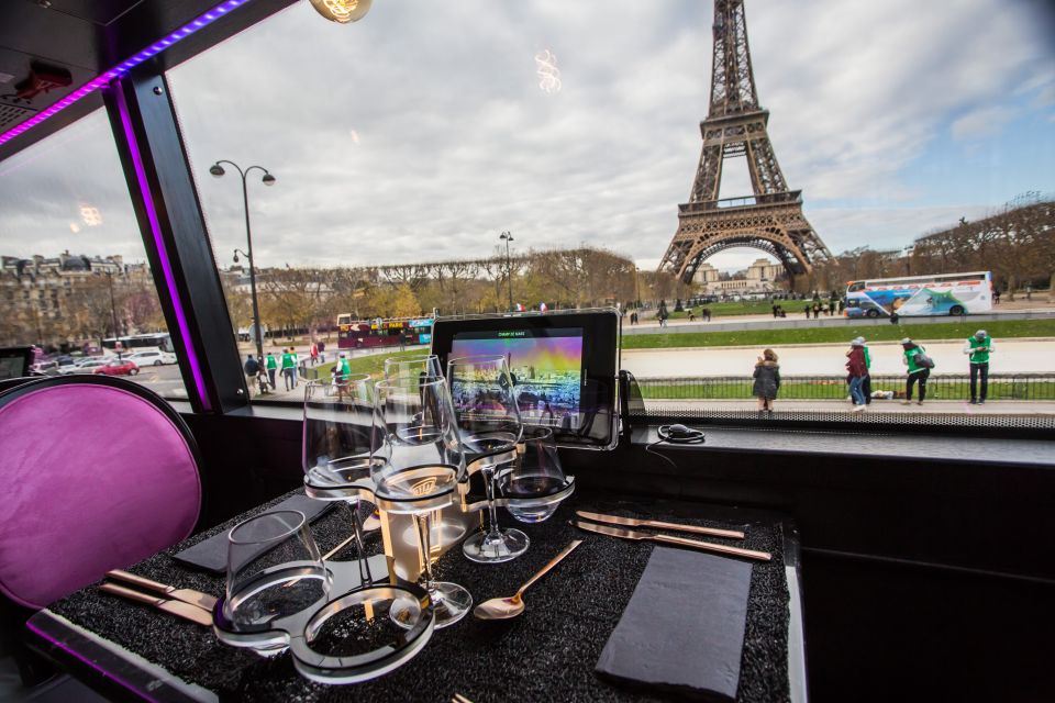 Champs Elysées Crazy Lunch Bus With a Glass of Champagne - Pricing and Booking Details