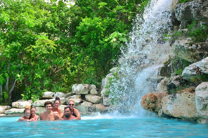 COMBO: Zip Line, Cenote Blue Lagoon, Jungle River &Waterfall Pool - Meeting and Pickup