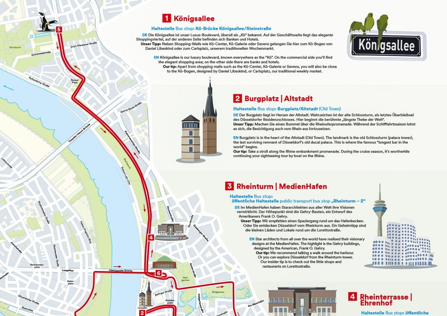 Düsseldorf: 24-Hour Hop-On Hop-Off Ticket - Language Options for Audio Commentary