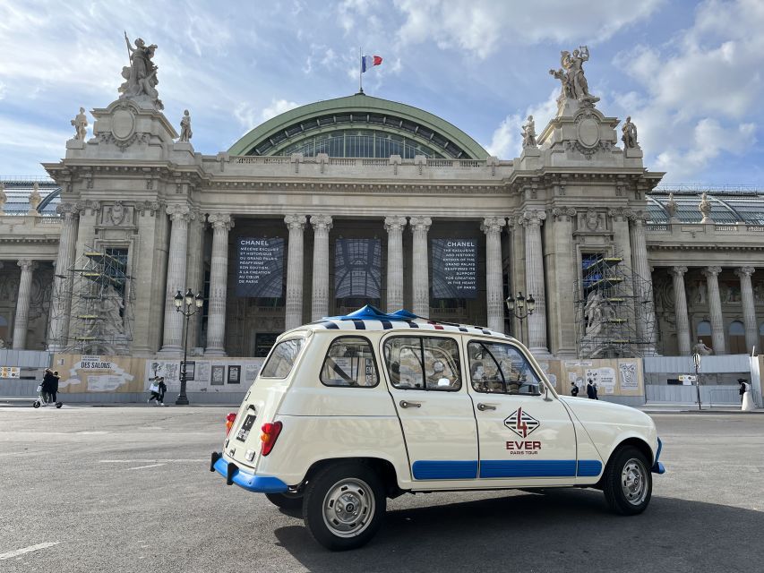 Paris: Private Sightseeing Tour in Renault 4L Electric 2h - 20 Pickup and Drop-off Locations