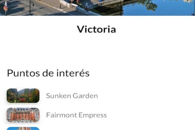 APP Self-Guided Routes Victoria With Audio Guide - Recommended Route Suggestions