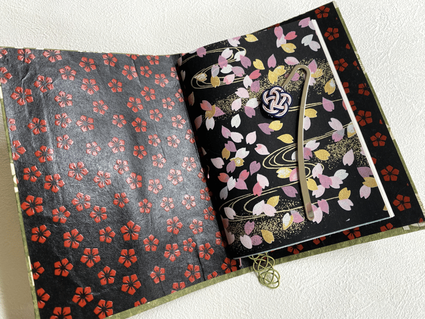 Japanese Paper Notebook and Mizuhiki Belt Bookmark Workshop - Tea and Sweets